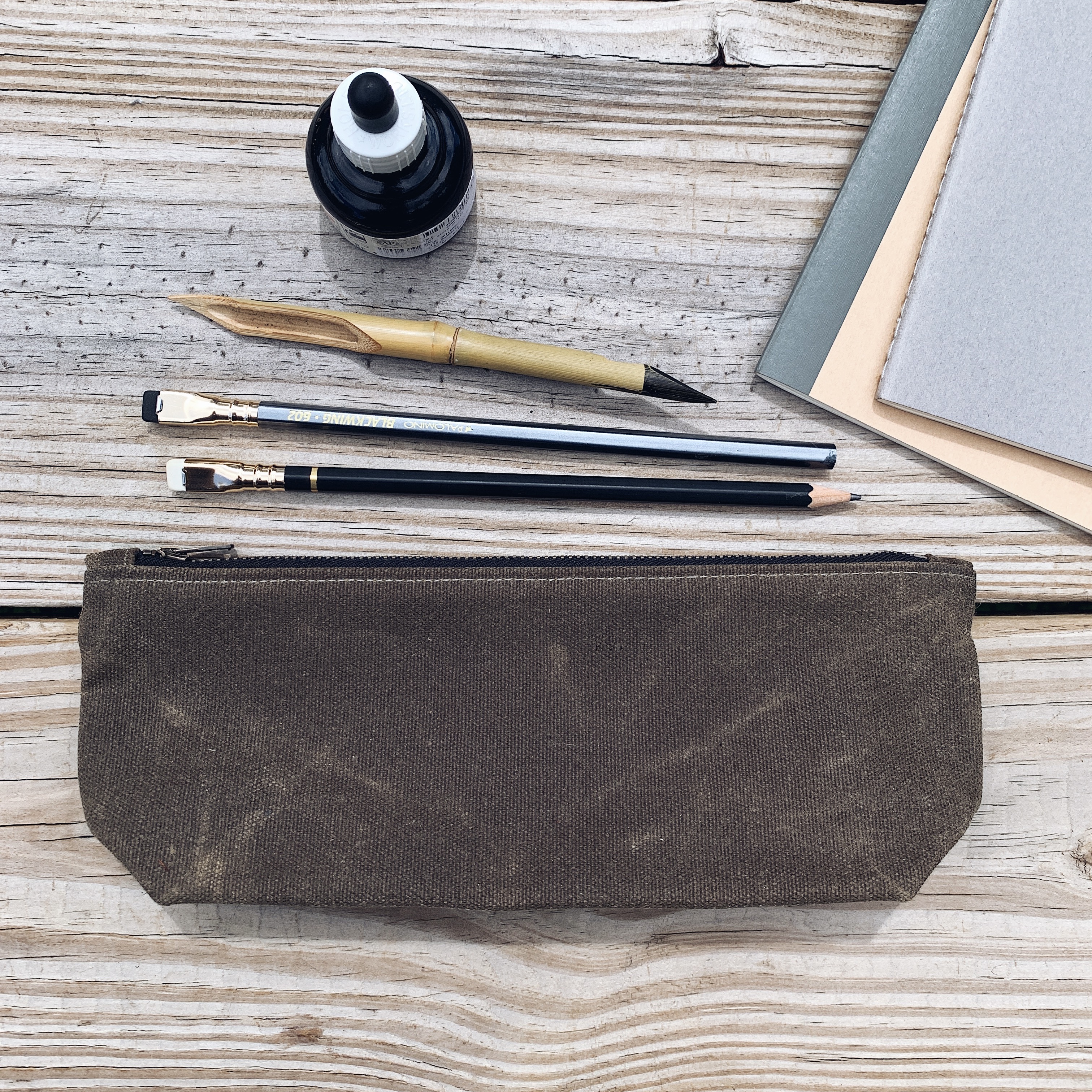 Slim Utility Pouch -Brown